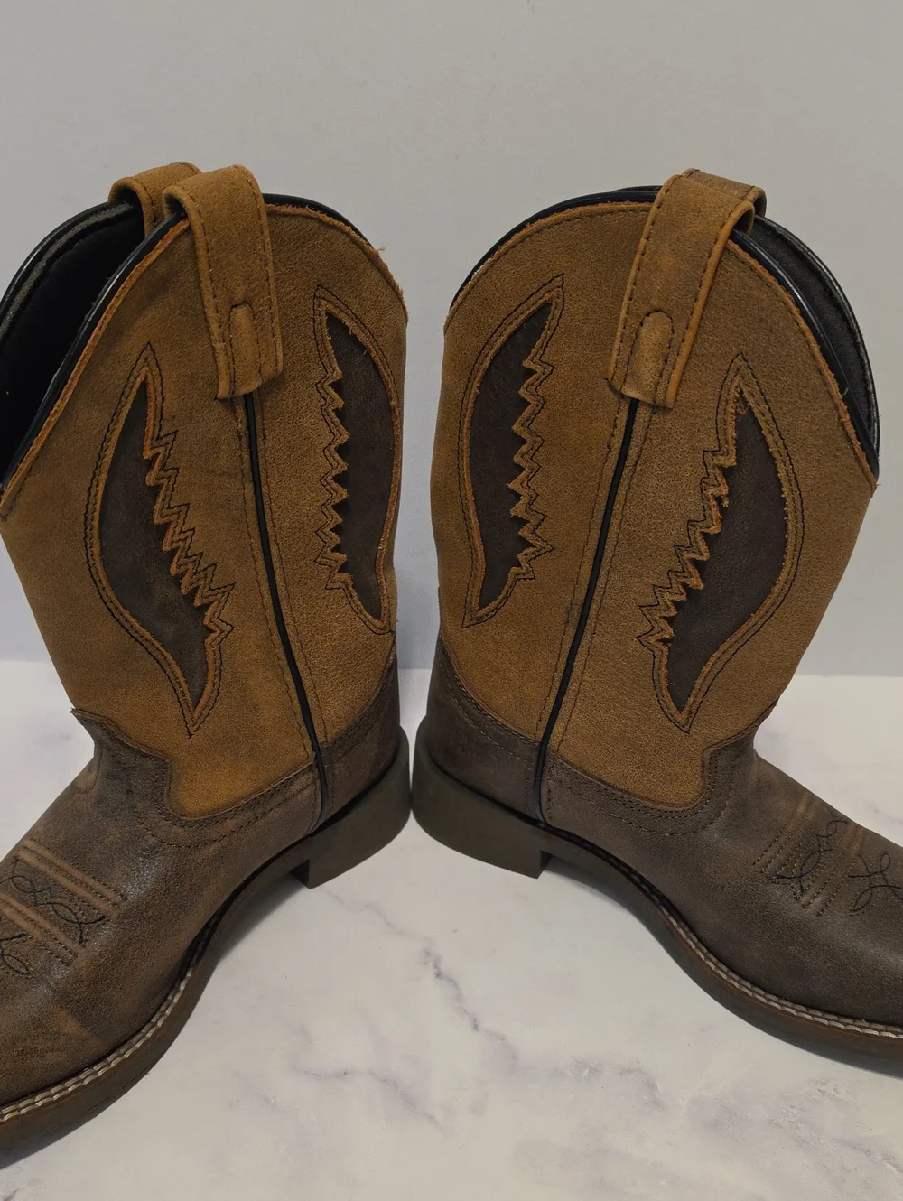 Smoky Mountain Brown Pull-On Western Boots
